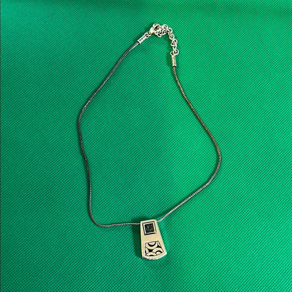 Brighton silver Pendant Necklace with smoky blue/grey  Accent stone